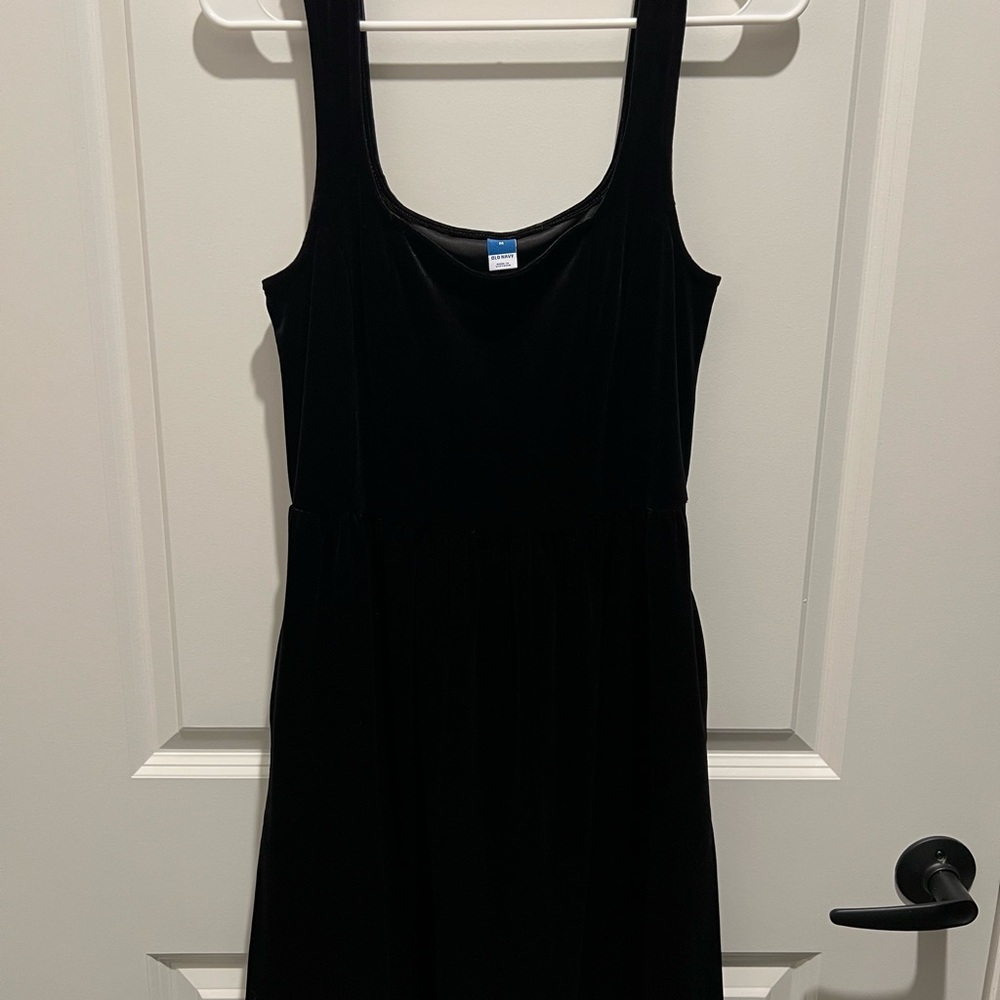 Old Navy Elegant Velvet Black Mini Dress